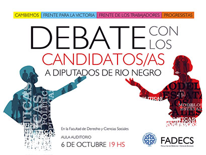 DEBATE CON LOS CANDIDATOS/AS DE LA PROVINCIA DE RÍO NEGRO AL CONGRESO DE LA NACIÓN